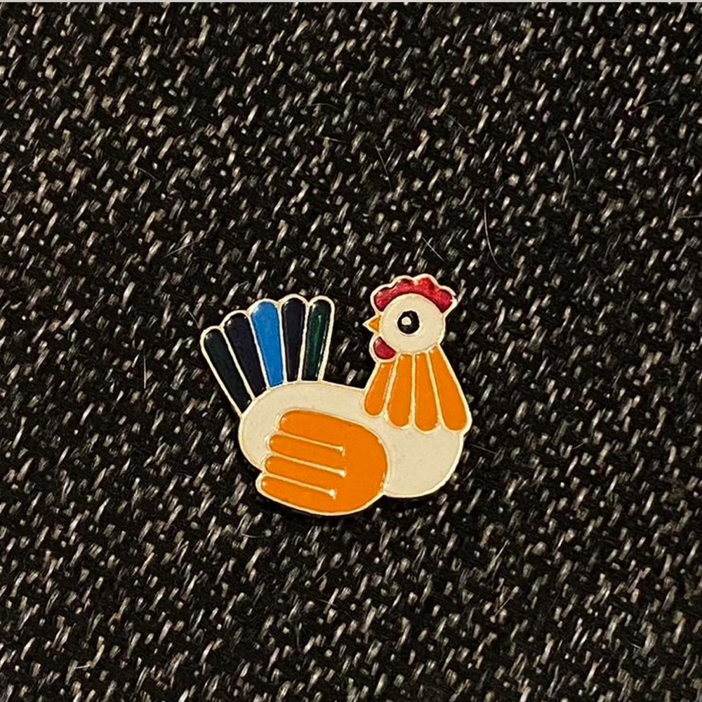 Colorful Chicken Enamel Pin